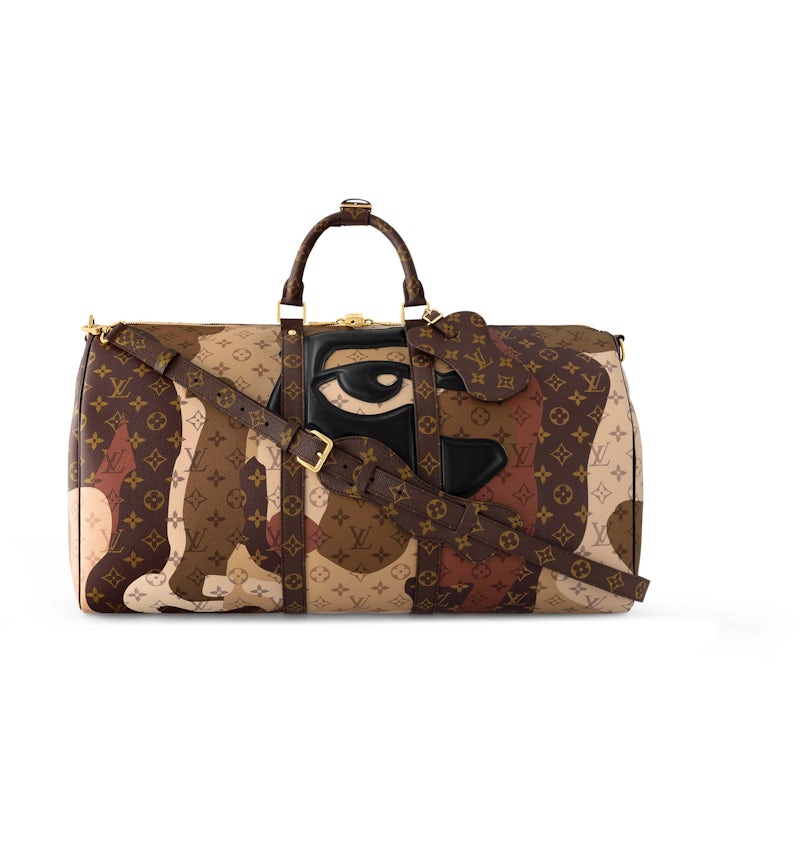 Louis Vuitton Keepall Bandouliere 55 Brown in Monogram Coated