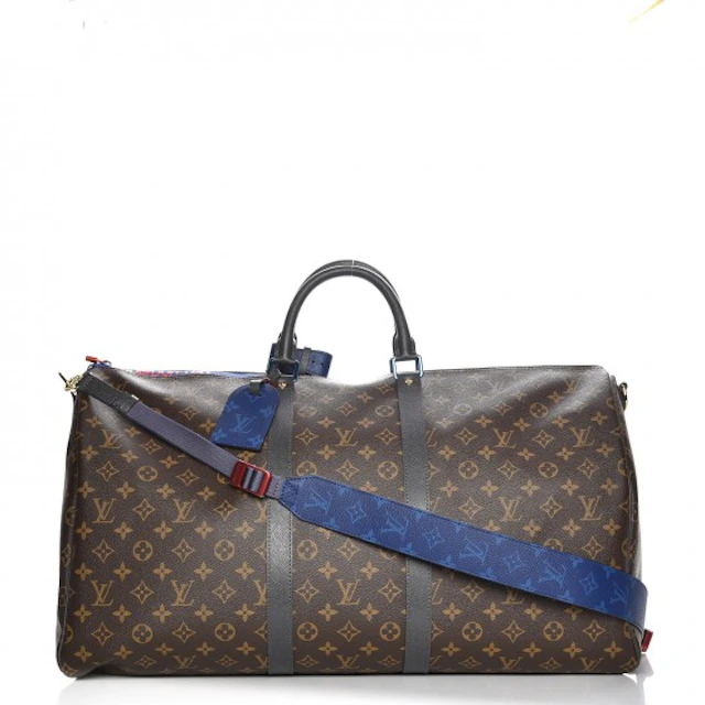 Louis Vuitton Keepall Bandouliere Monogram Outdoor in Toile with Brass/Silver-Tone