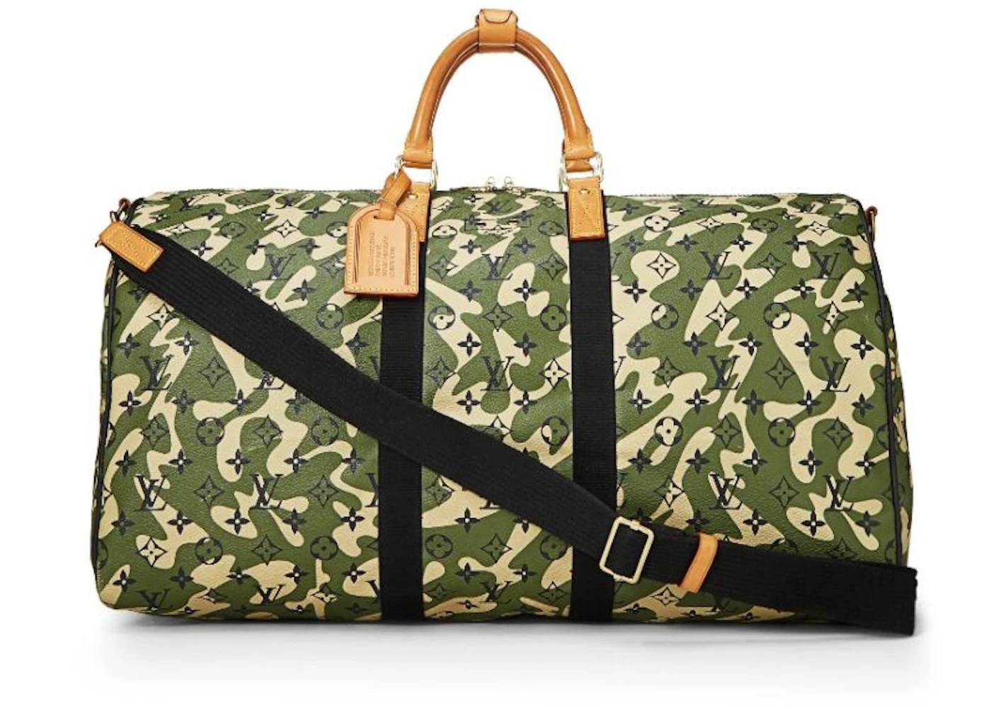 Som Strøm Pick up blade Louis Vuitton x Takashi Murakami Keepall Bandouliere Monogramouflage 55  Green in Coated Canvas/Leather with Gold-tone - US