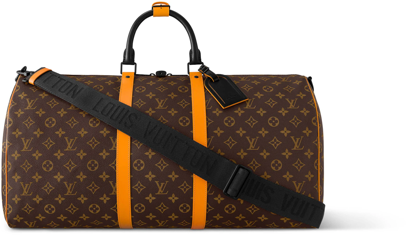 Louis Vuitton Keepall Bandouliere 55 Radiant Sun in Macassar Coated Canvas  with Black-tone - US