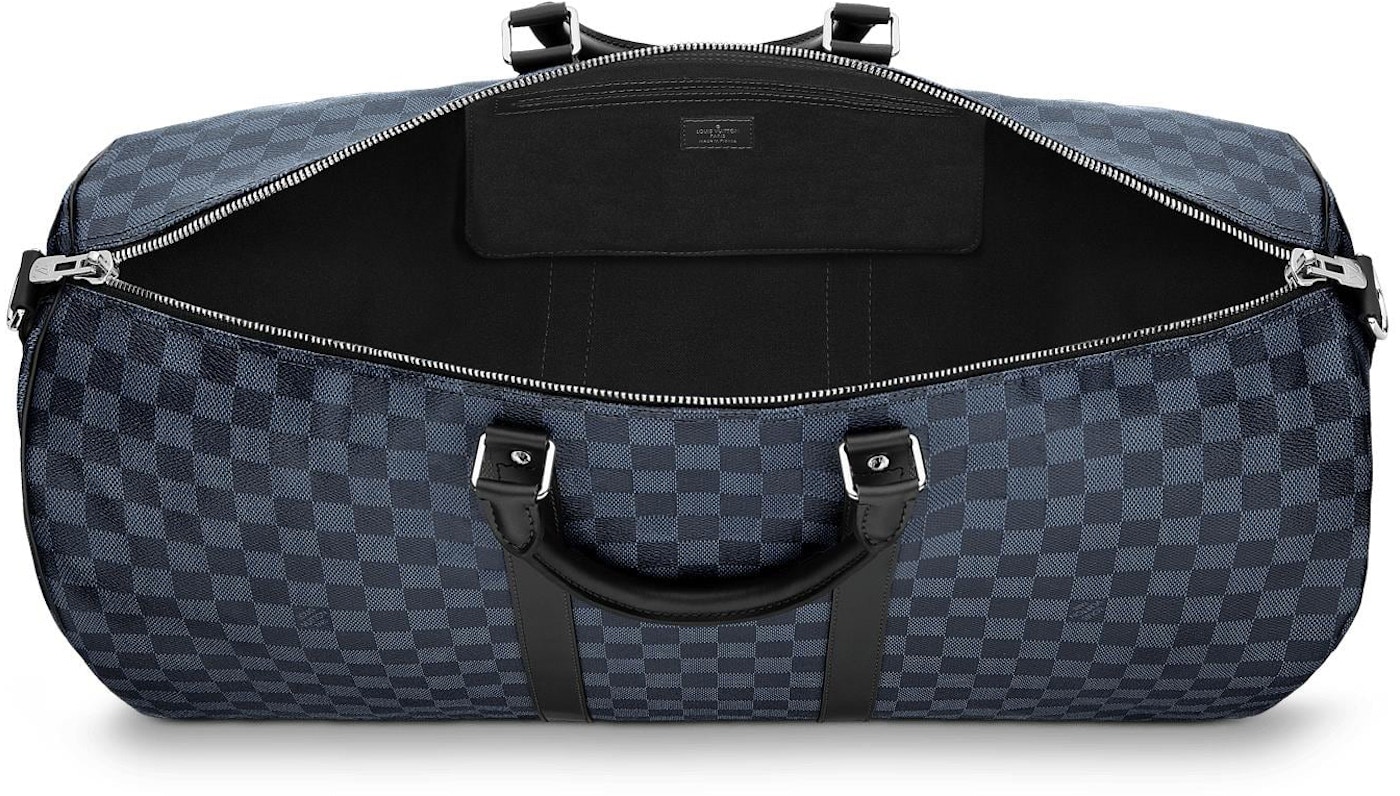 Louis Vuitton Keepall Bandouliere Bag Damier Cobalt 55 Blue