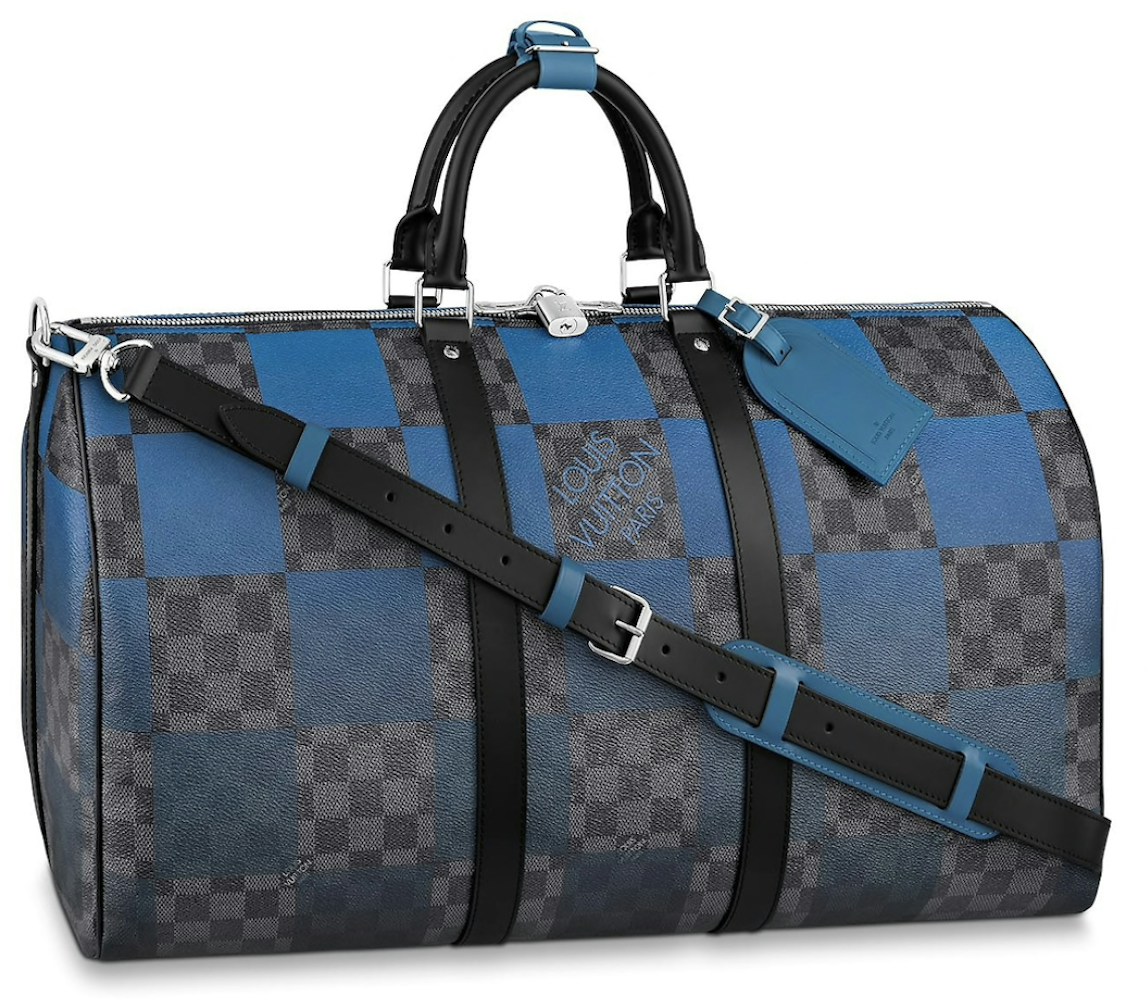 ballon Alle Advent Louis Vuitton Keepall Bandouliere Damier Graphite Giant 50 Blue in Coated  Canvas with Palladium-tone