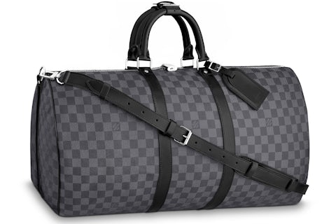 Louis Vuitton Keepall Bandouliere Damier Graphite 55 Black