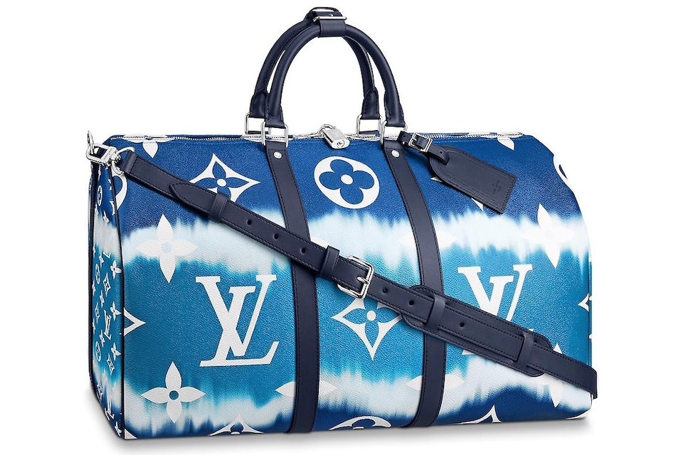 Louis Vuitton Keepall Bandouliere LV Escale 50 Bleu in Coated  Canvas/Cowhide Leather with Silver-tone - US