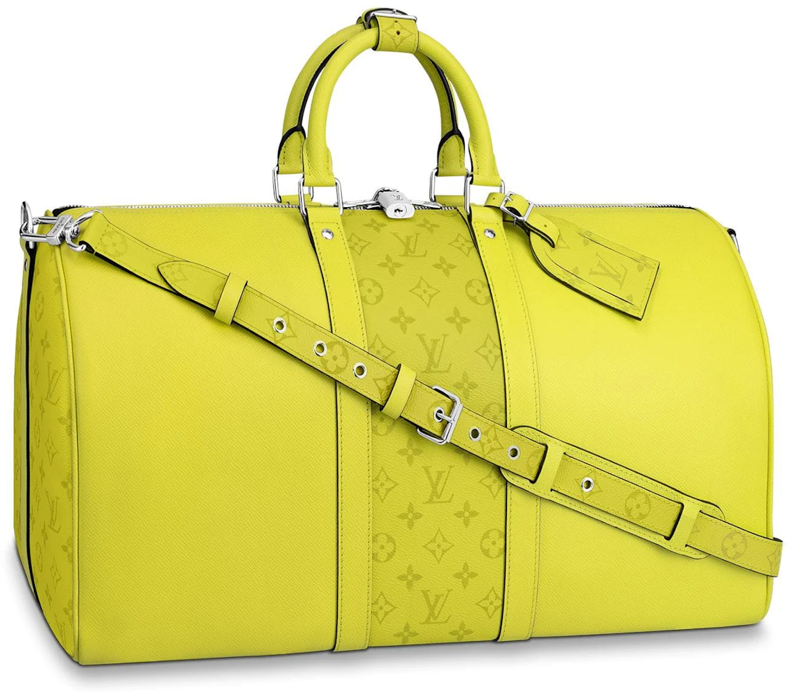 Louis Vuitton Keepall Bandouliere Monogram Bahia Taiga 50 Yellow