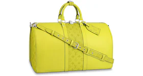 Louis Vuitton Keepall Bandouliere Monogram Bahia Taiga 50 Yellow