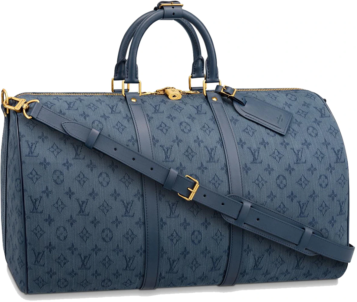 Louis Vuitton Shoulder Strap Monogram Jacquard Denim Blue J75051