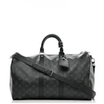 Louis Vuitton Keepall Bandouliere Monogram Eclipse 45 Black/Grey