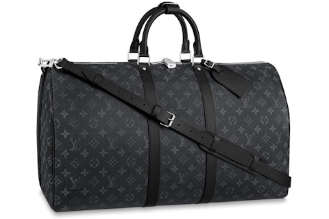Louis Vuitton Keepall Bandouliere Monogram Eclipse 55 Black/Grey US