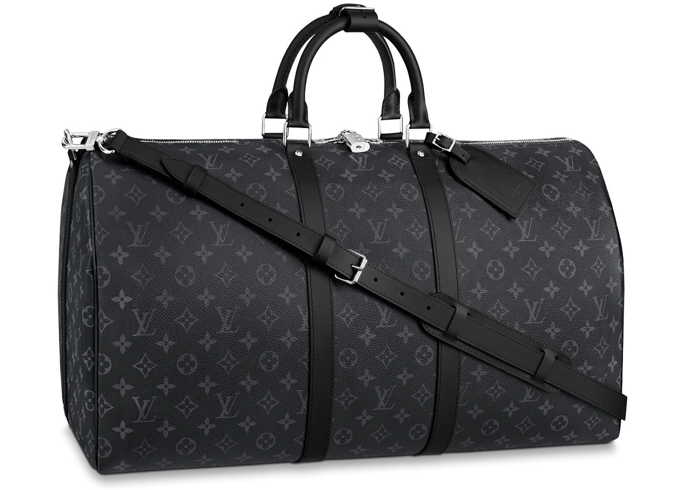 Louis Vuitton Keepall Bandouliere Monogram Eclipse 55 Black/Grey US