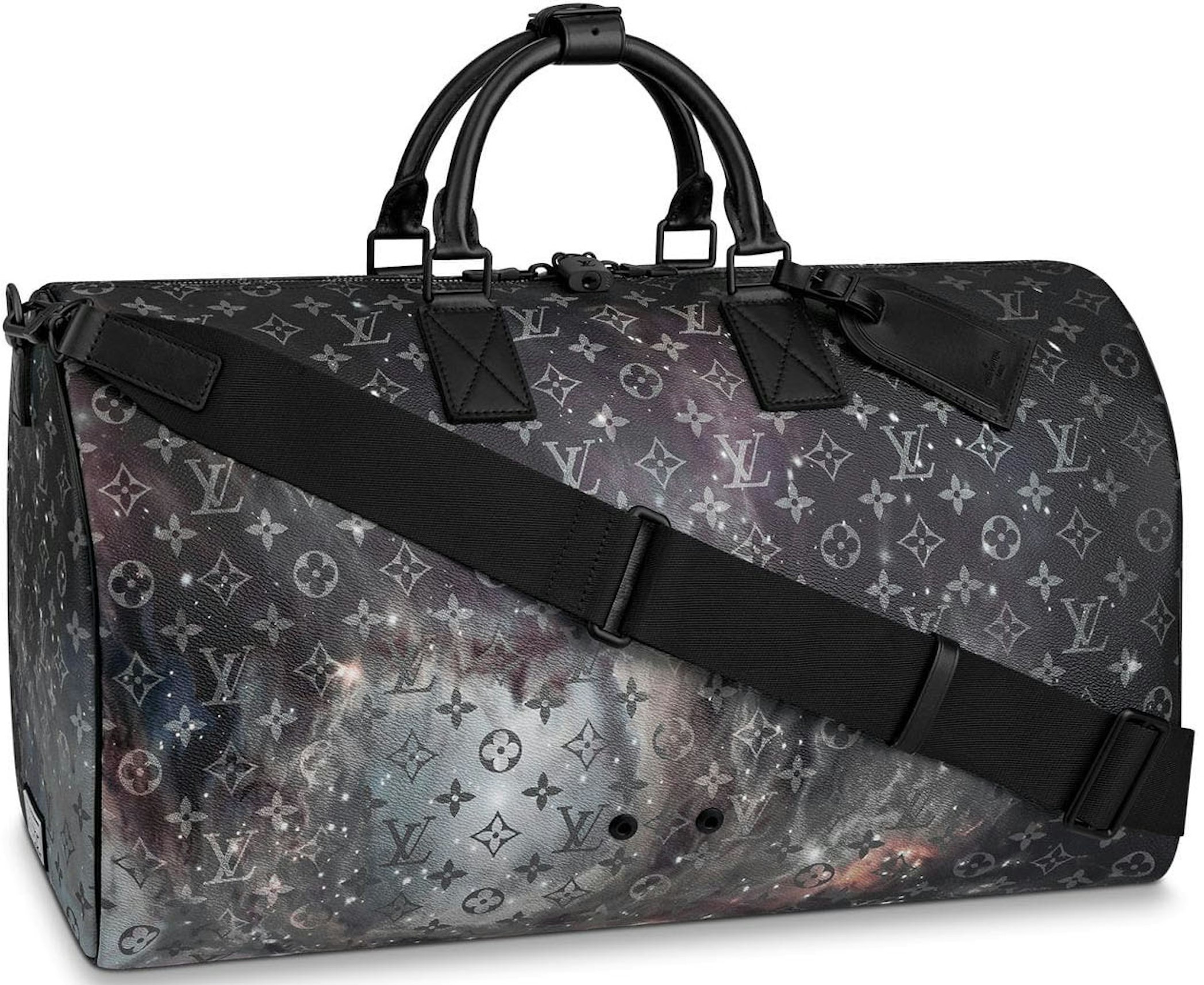 Louis Vuitton Travel Bag Meteor 50 Black Borealis in Calfskin