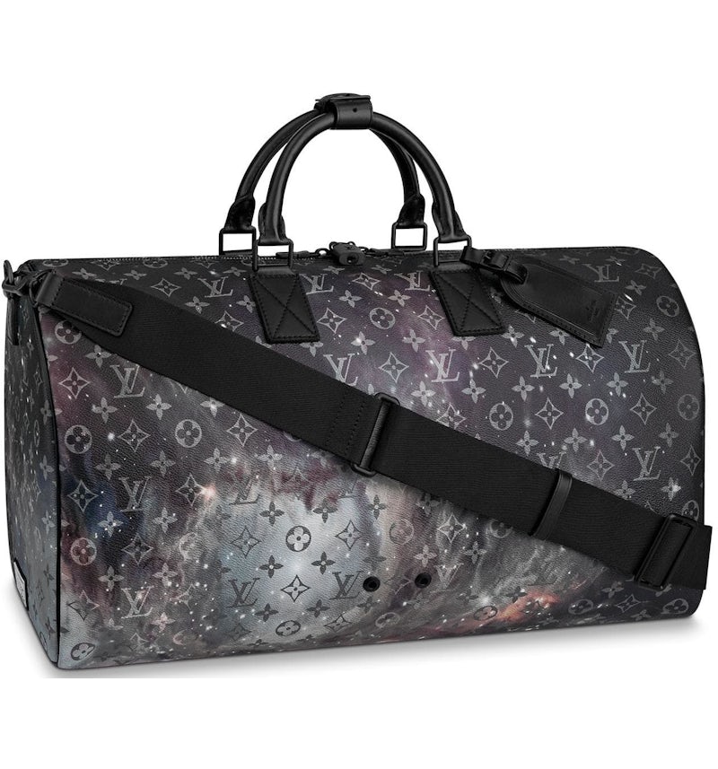 Louis Vuitton Keepall Bandouliere Monogram Galaxy 50 Black