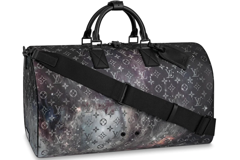 Louis Vuitton Keepall Bandouliere Monogram Galaxy 50 Black Multicolor