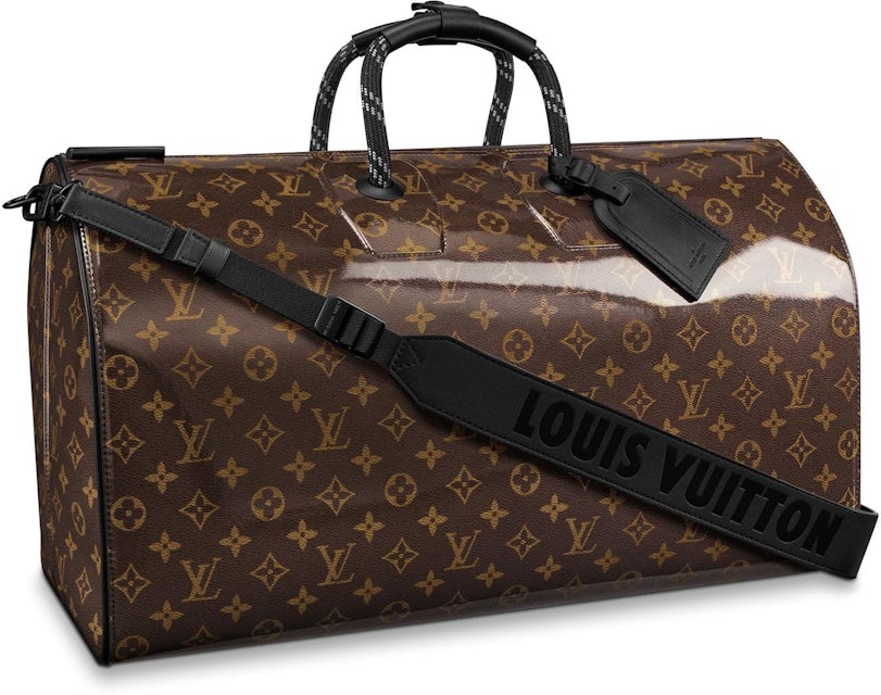Louis Vuitton Bag Women Keepall Bandouliere 50 Monogram Print Canvas Brown