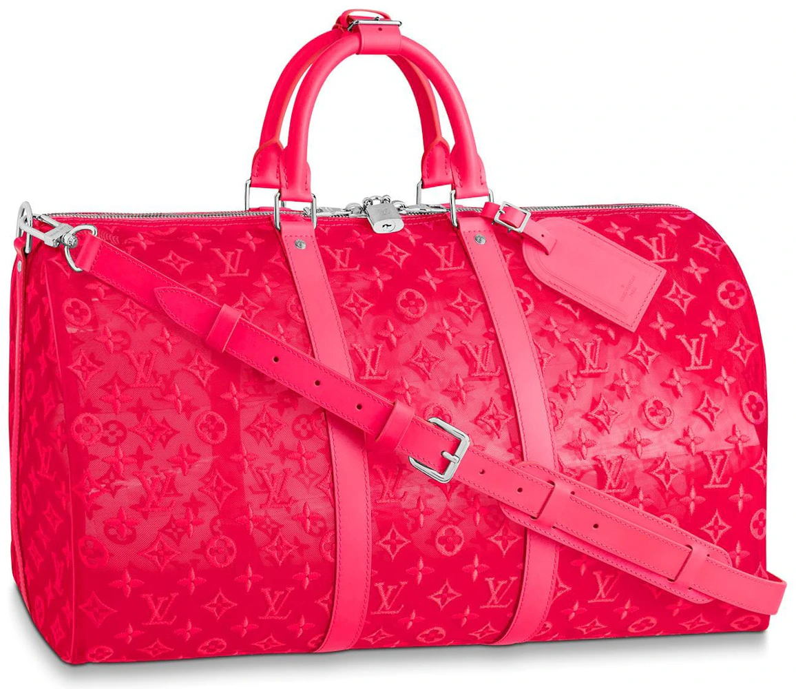 Keepall travel bag Louis Vuitton Pink in Plastic - 23405015