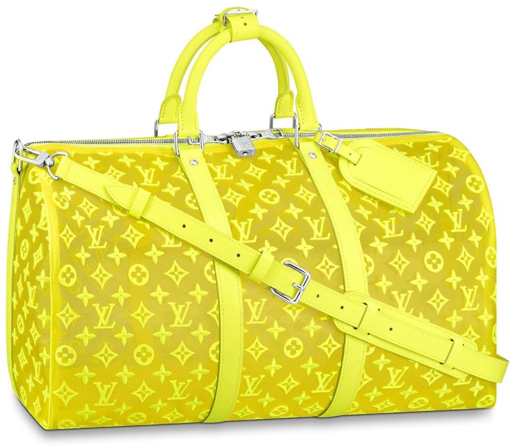 Louis Vuitton Keepall Bandouliere Monogram Mesh 50 Yellow in Mesh/Leather  with Silver-tone - US