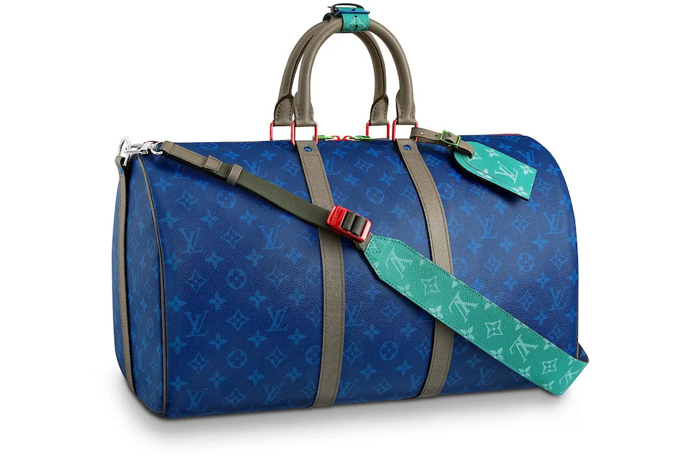 Louis Vuitton Keepall Bandouliere Monogram Outdoor 45 Pacific Blue in ...