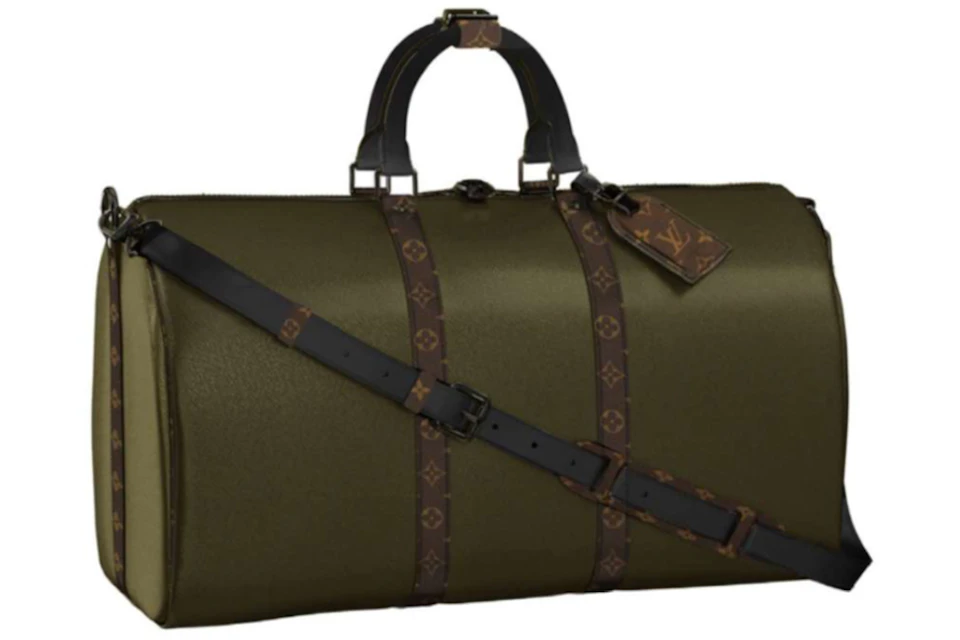 Louis Vuitton Keepall Bandouliere Monogram Taiga 50 Khaki