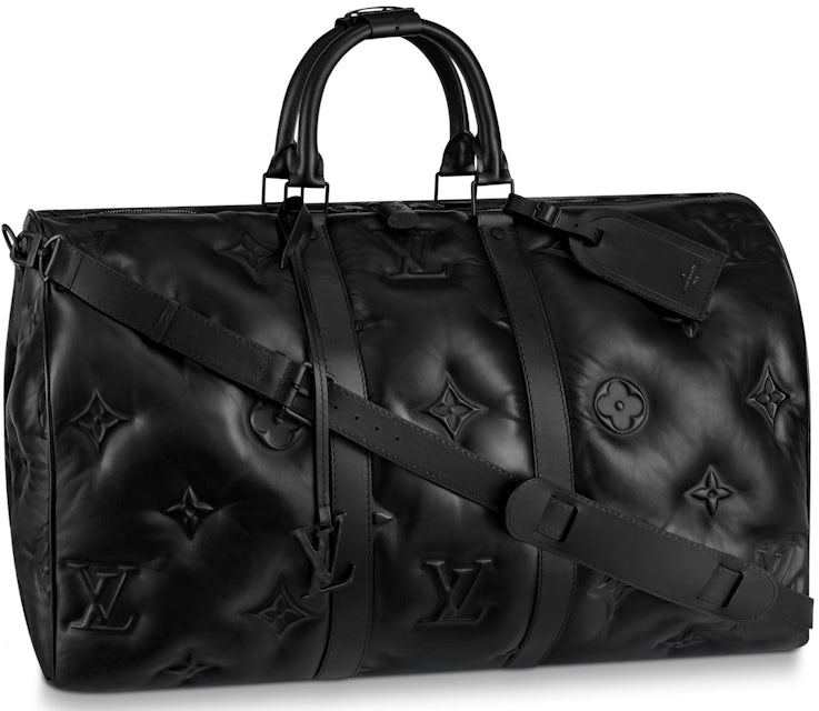 Louis Vuitton Keepall Bandouliere Monogram Puffer XL Black in Lambskin with  Matte Black - US