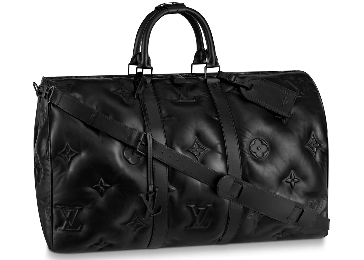 Louis Vuitton Keepall Bandouliere Monogram Puffer XL Black in Lambskin with  Matte Black - US