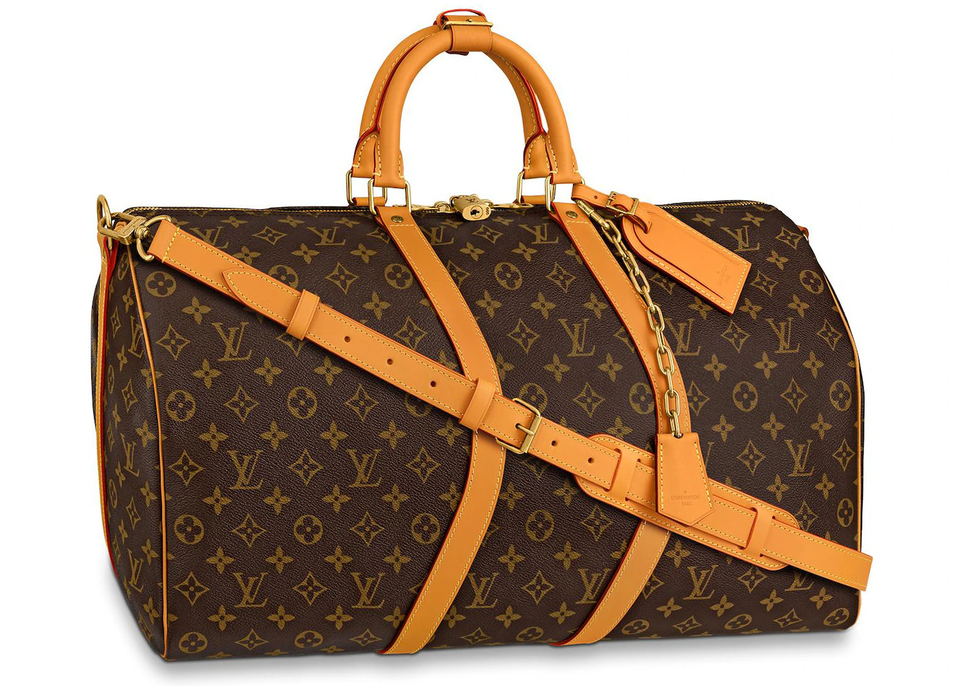 Louis Vuitton Keepall Bandouliere Wavy Monogram Legacy 50 Brown in ...