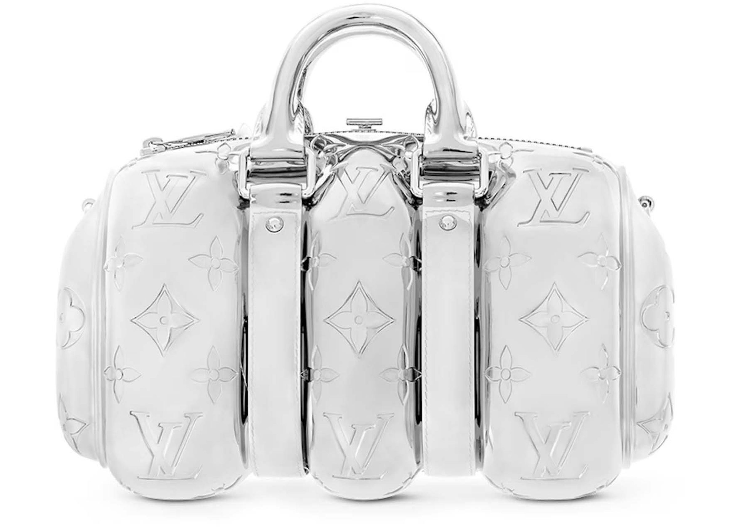 Louis Vuitton Keepall Clutch Blown Up 25 Silver in Metal with  Palladium-tone - US