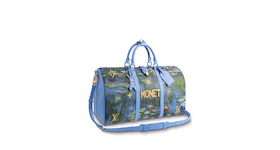 Louis Vuitton x Jeff Koons Keepall Bandouliere Claude Monet Masters 50 Lavender Multicolor