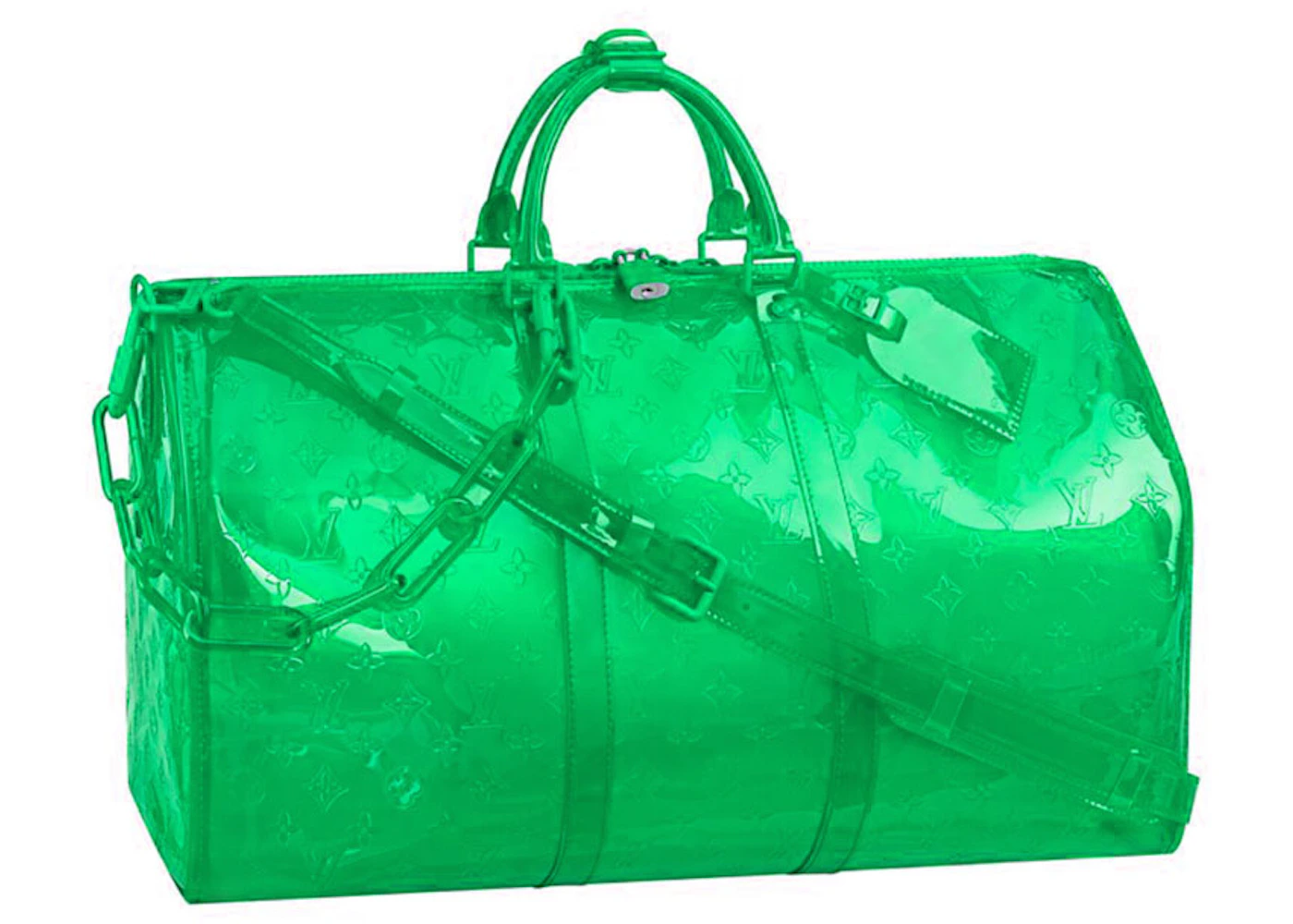 Louis Vuitton Keepall Bandouliere Monogram 50 Green in Vinyl with
