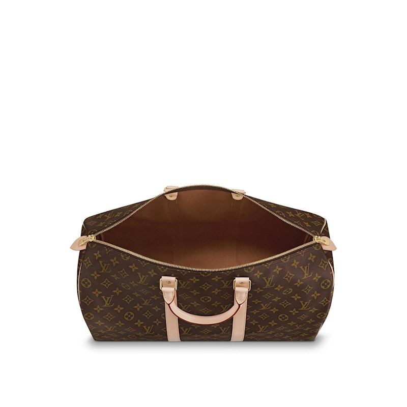 Louis Vuitton Keepall Monogram 50 Brown in Coated Canvas/Leather with