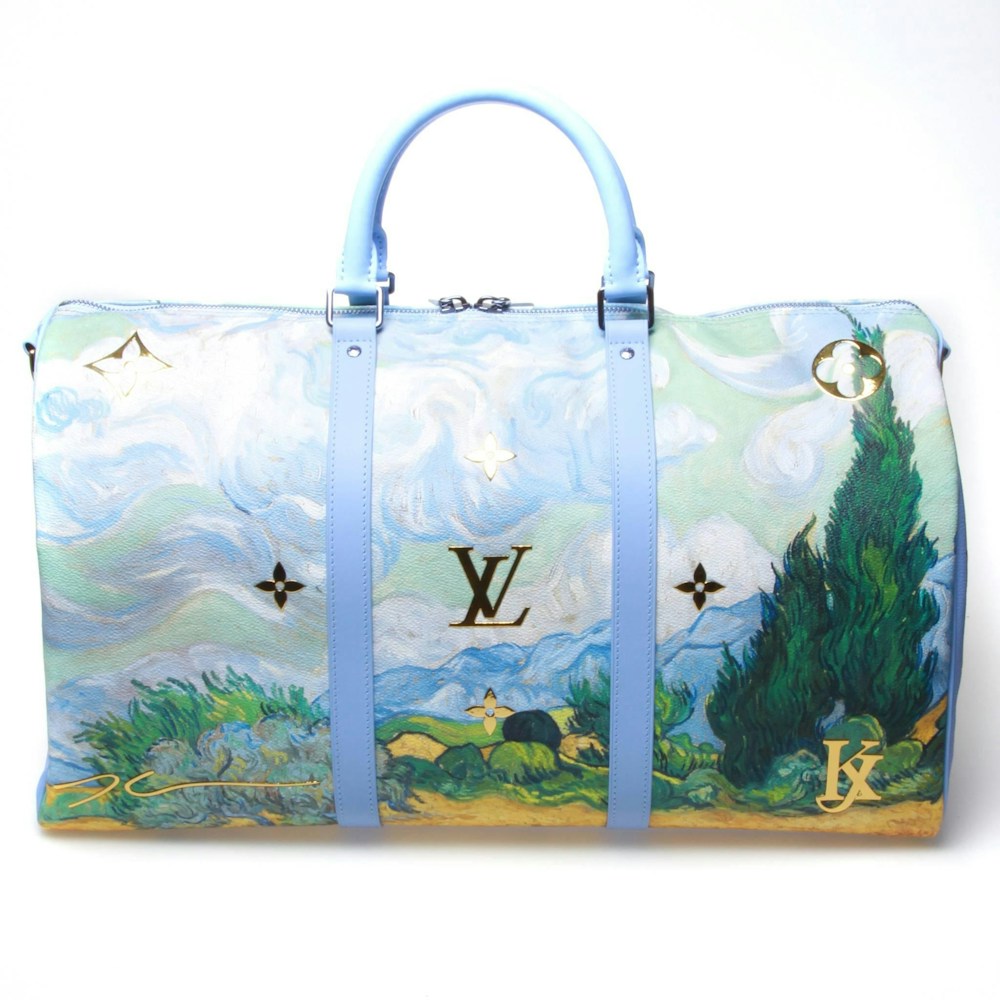 Louis Vuitton x Jeff Koons Keepall Bandouliere Claude Monet Masters 50  Lavender Multicolor