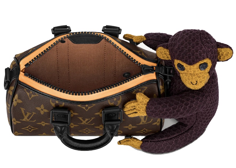 Louis Vuitton Keepall XS Monkey in Coated Canvas with Black/Orangetone