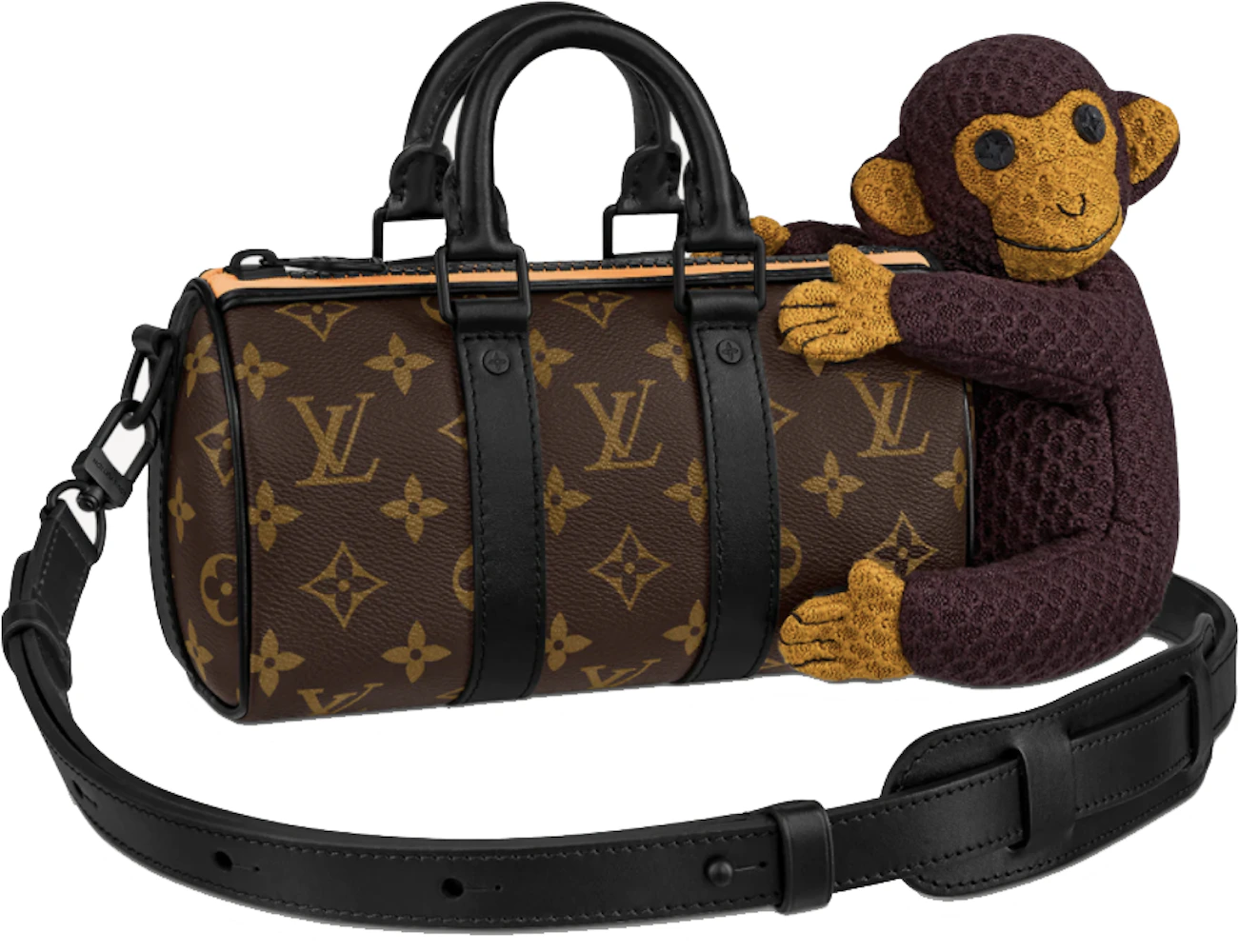 LOUIS VUITTON Monogram Monkey Puppet LV Friends Keepall XS 1111153