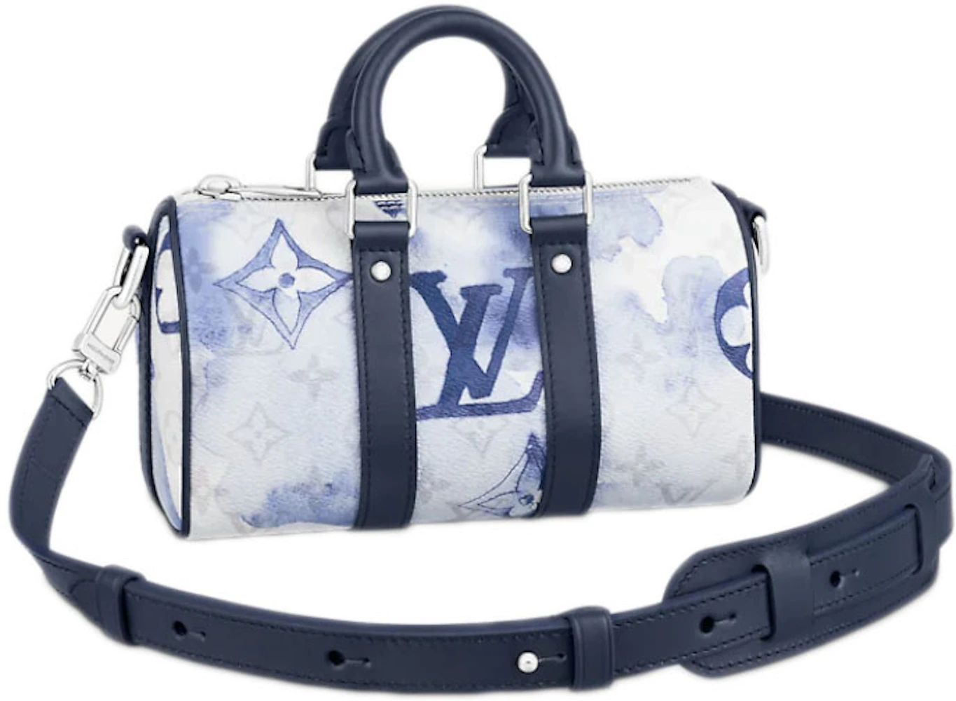 Louis Vuitton Monogram Watercolor Keepall Xs Water Silver Hardware, 2021 (Like New), Womens Handbag