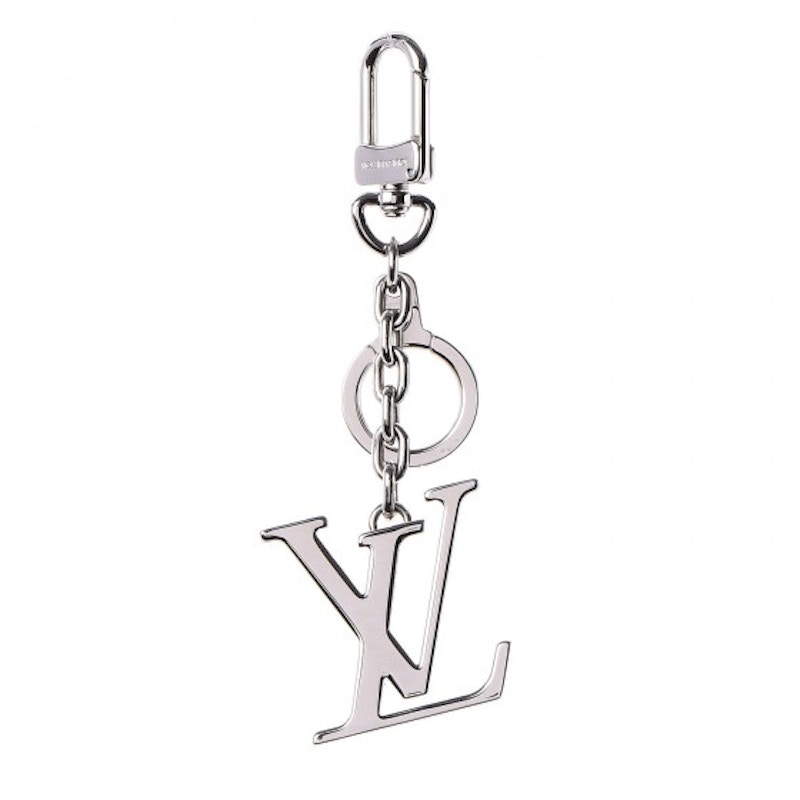 Louis Vuitton Key Holder LV Initials Silver in Polished