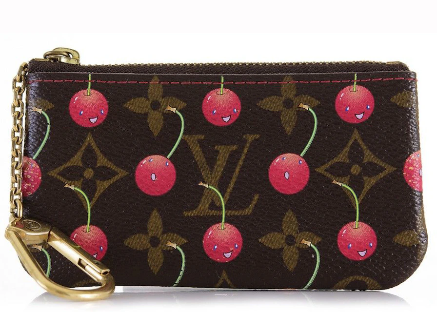Louis Vuitton Pouch Cherry Monogram in Toile Canvas with Brass