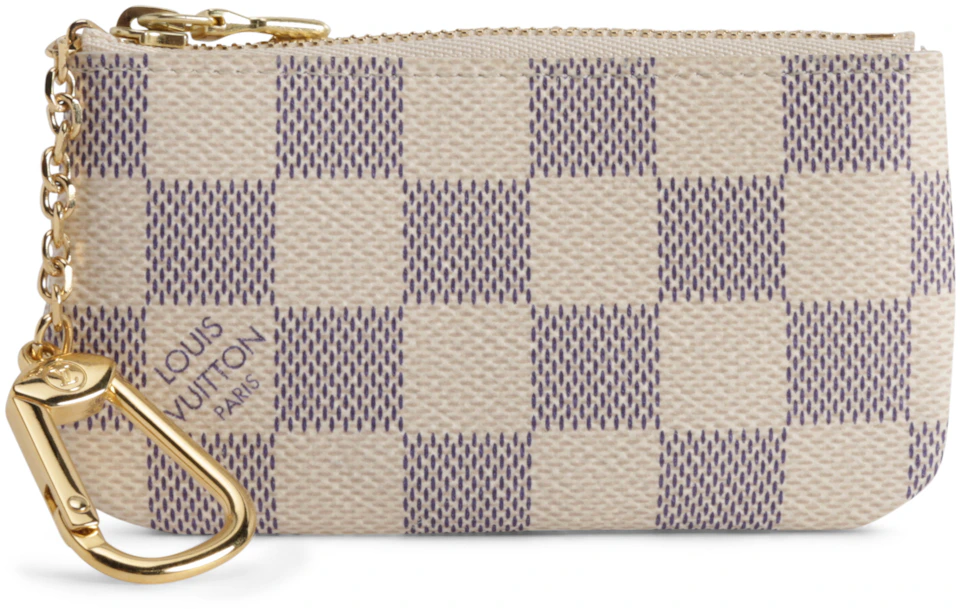 Louis Vuitton Key Damier White/Blue in Canvas with