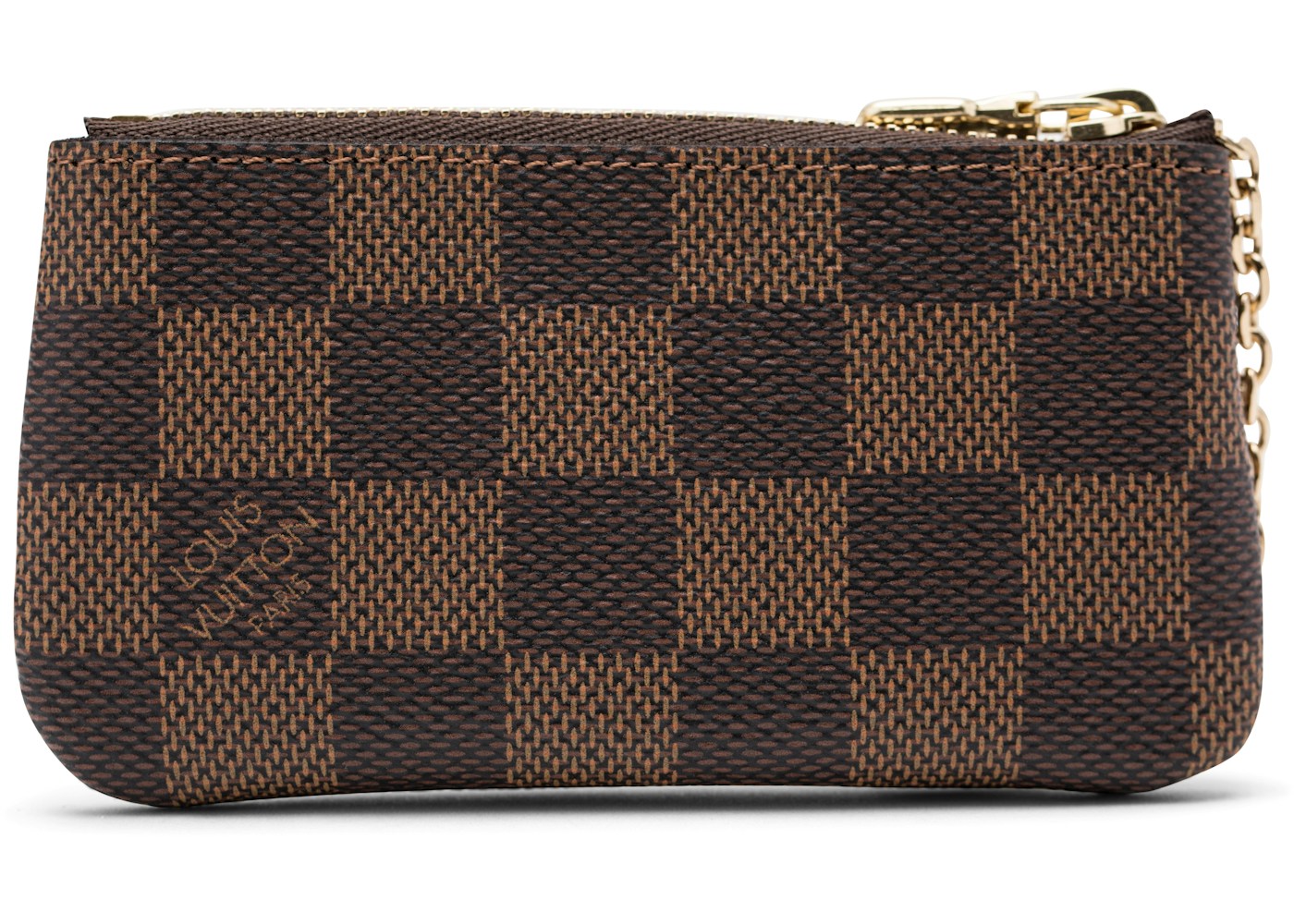 Louis Vuitton Key Pouch Damier Ebene In Coated Canvas With Brass Louis Vuitton Key Pouch Damier Ebene In Coated Canvas With Brass