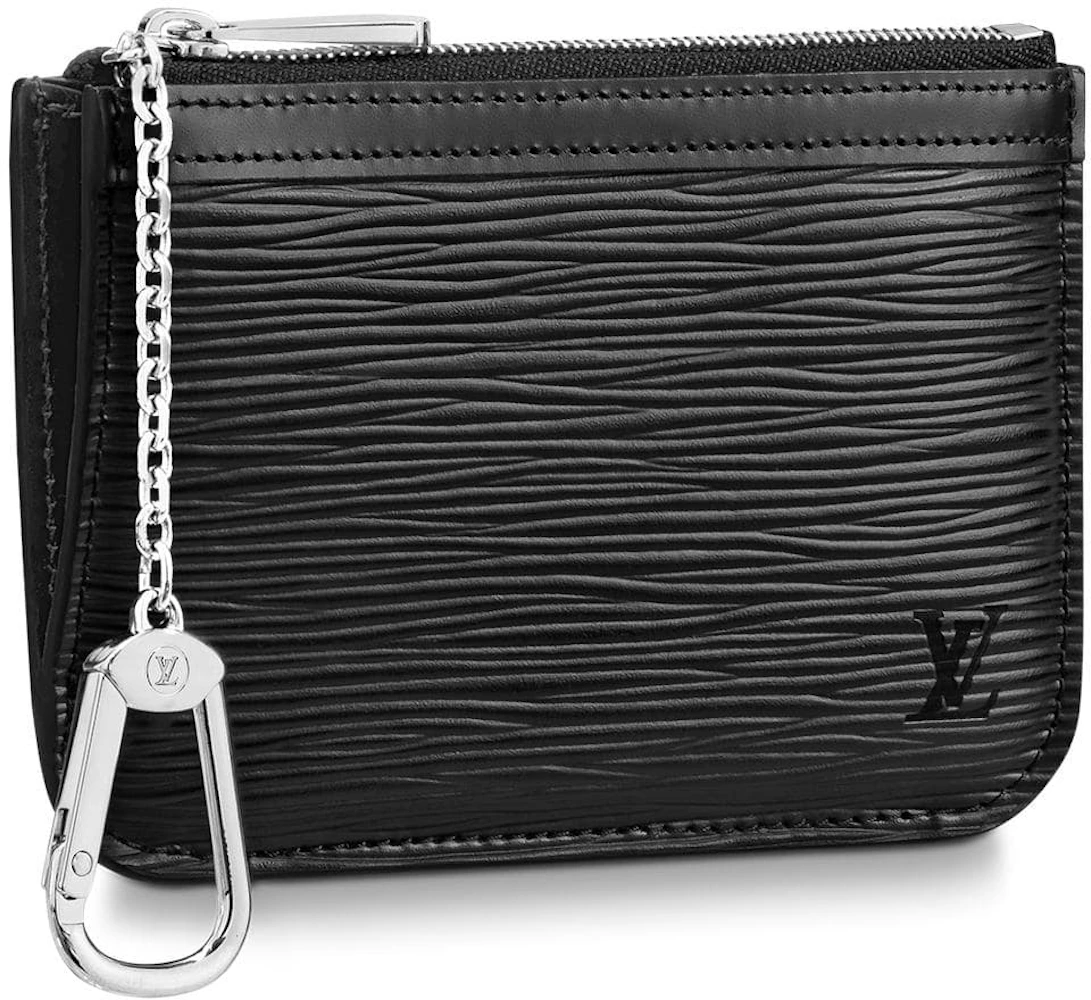 Louis Vuitton // Black Leather Monogram Key Pouch – VSP Consignment