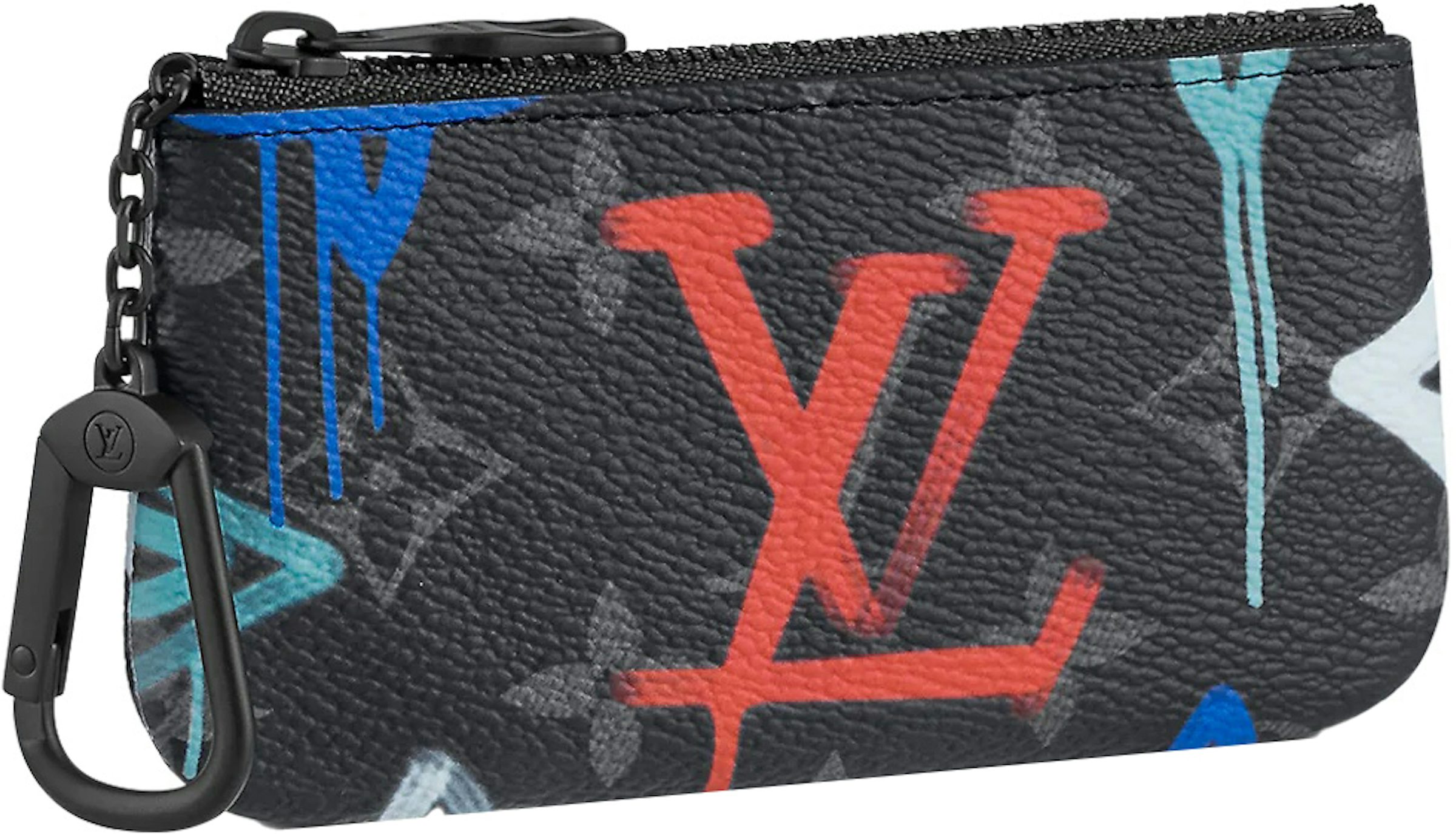 Louis Vuitton Key Pouch LV Graffiti Multicolor in Coated Canvas