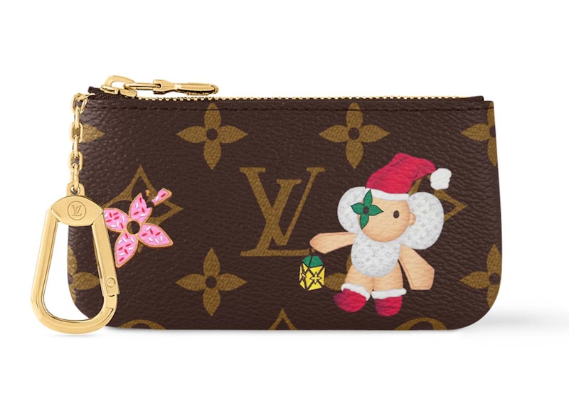 Louis Vuitton Key Pouch Monogram Candy Red in Canvas with Gold tone US