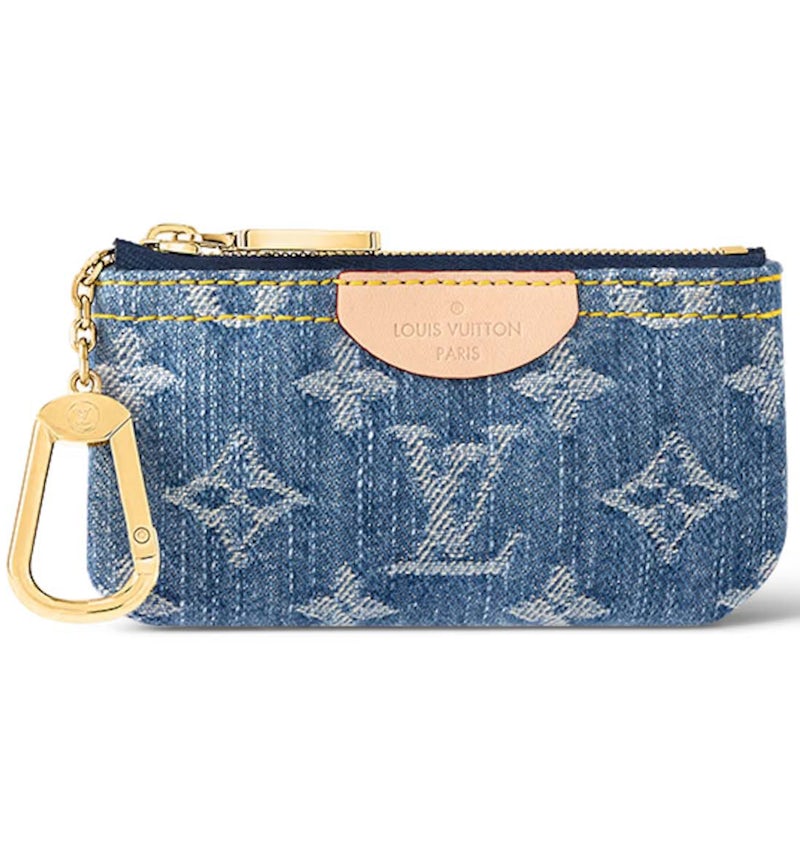 Louis Vuitton Key Pouch Monogram Denim Blue in Cotton Denim with