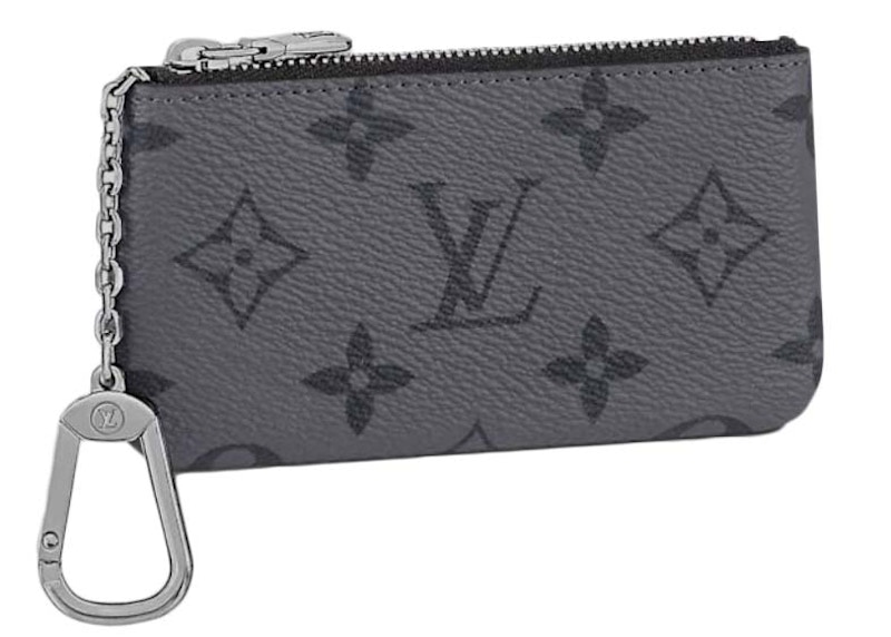 Louis Vuitton Key Pouch Monogram Eclipse Reverse in Coated Canvas with Silver tone US