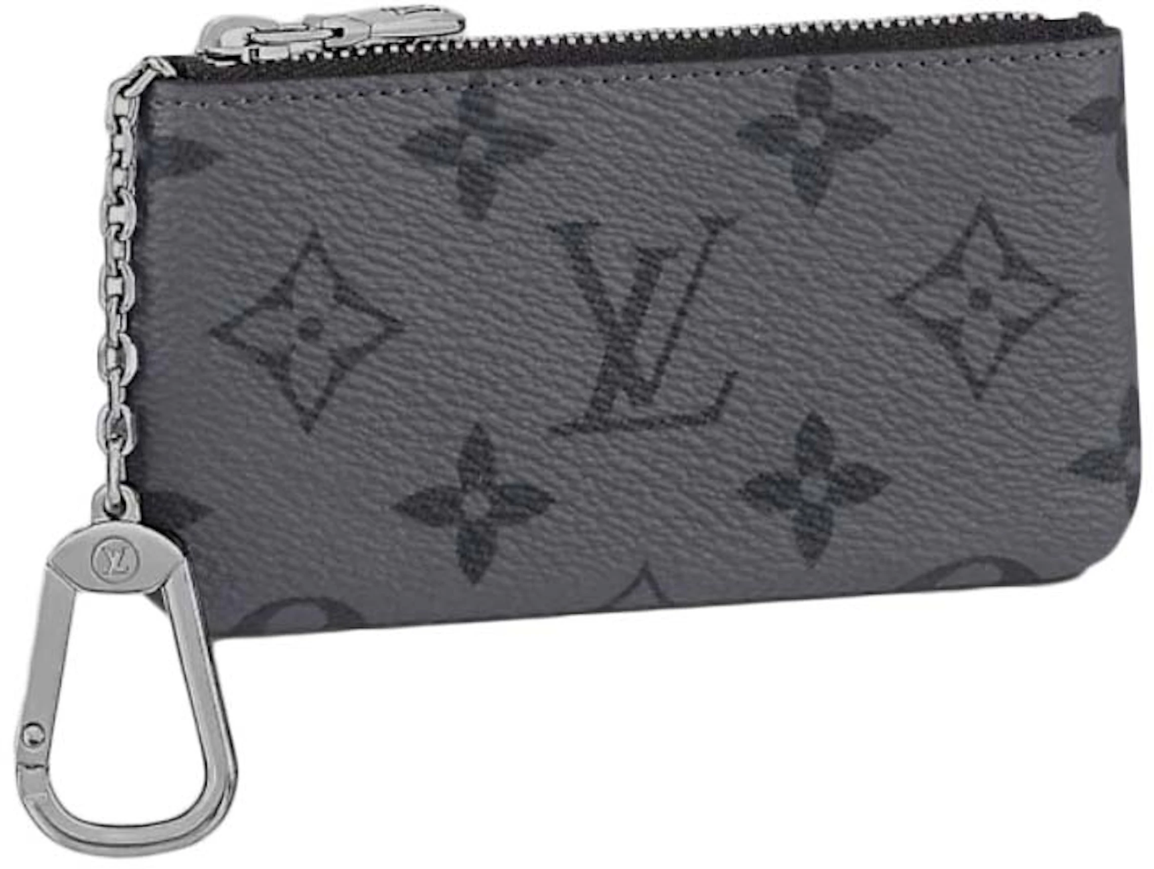 Authentic] Louis Vuitton Pochette Cles Aerogram Leather Key Pouch  M81031--BLACK