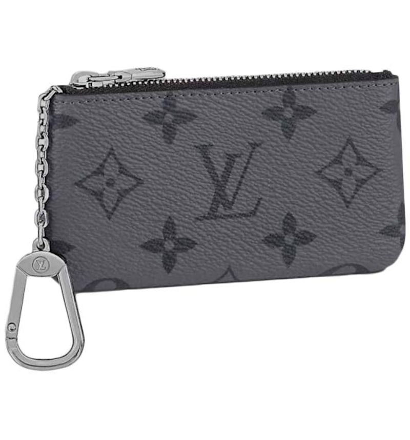 Louis Vuitton Key Pouch Monogram Eclipse Reverse in Coated Canvas
