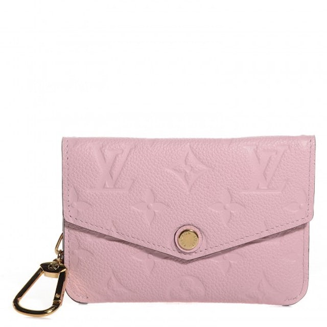 Authentic Louis Vuitton Rose Pop Hot Pink LV Monogram Cles Keychain Wallet  Pouch