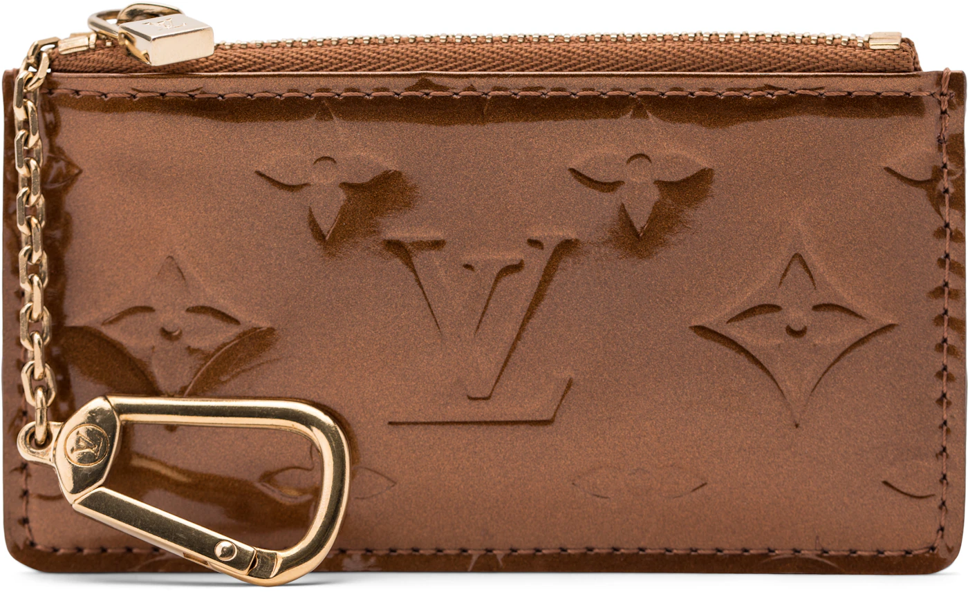 Authentic Louis Vuitton Rose Pop Hot Pink LV Monogram Cles Keychain Wallet  Pouch