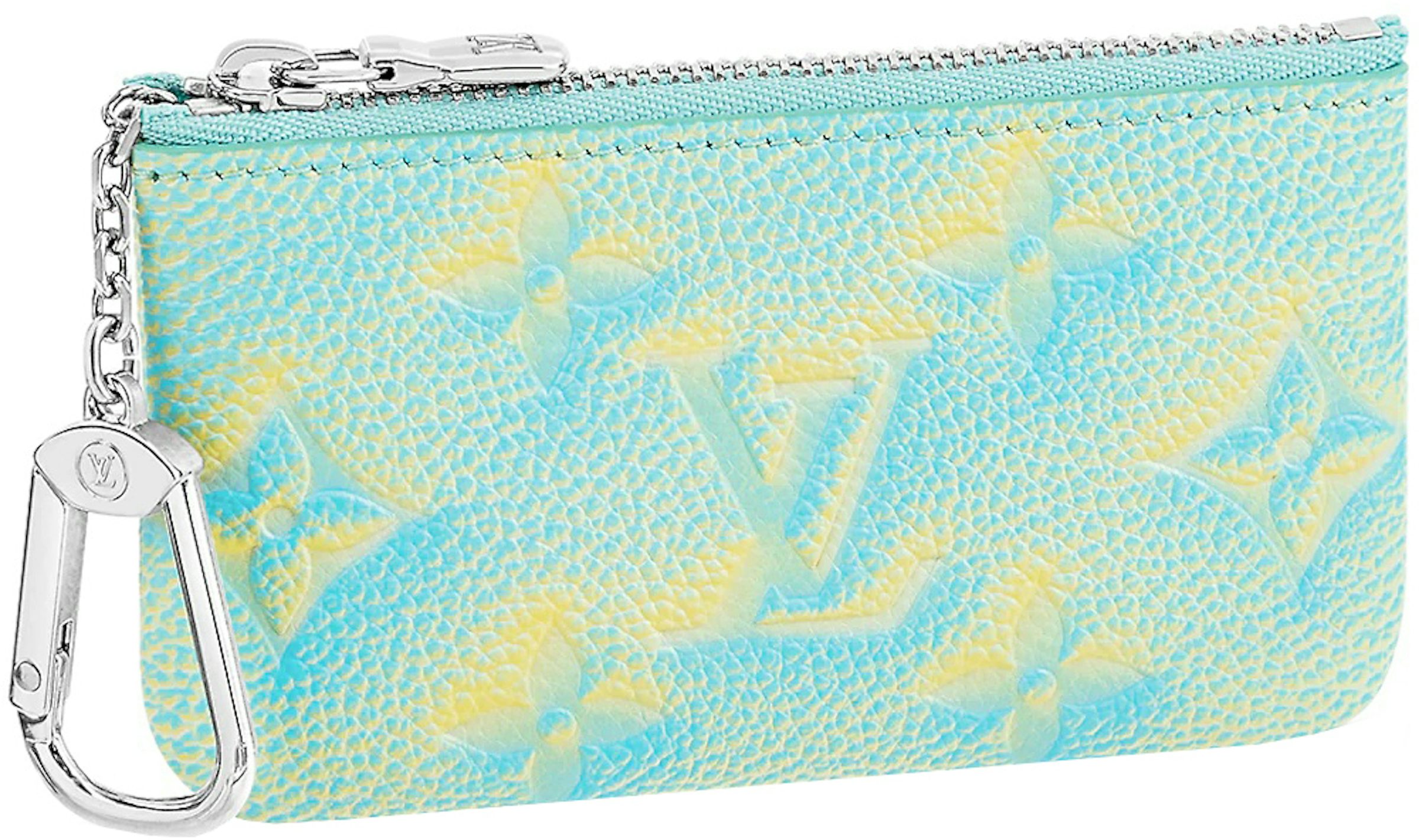 Louis Vuitton Key Pouch Vert D'eau Green in Grained Cowhide Leather with  Silver-tone - US