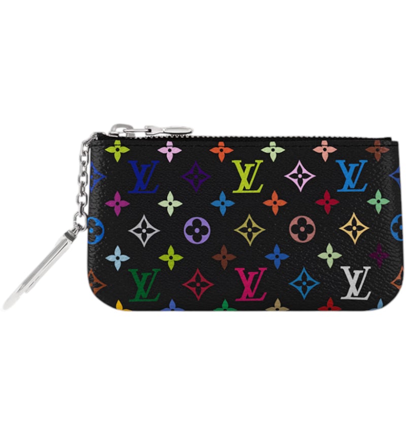 Louis Vuitton x Takashi Murakami Key Pouch Black Multicolored in