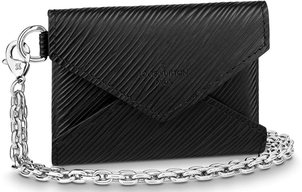 Auth Louis Vuitton Epi Leather Kirigami Necklace Coin Case M68558 Black  (175439