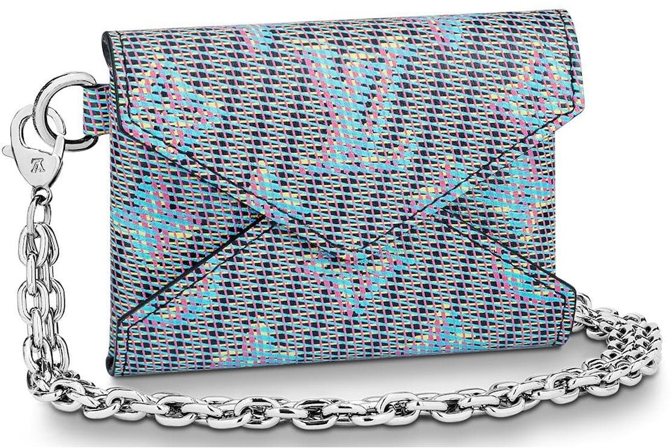 Louis Vuitton Kirigami Necklace Monogram LV Pop Blue in Calf Leather with  SIlver-tone - US